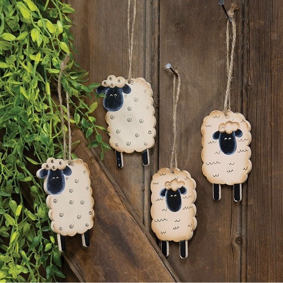 Sheep Ornaments With Hanger 4/bag - Picture 12 of 12